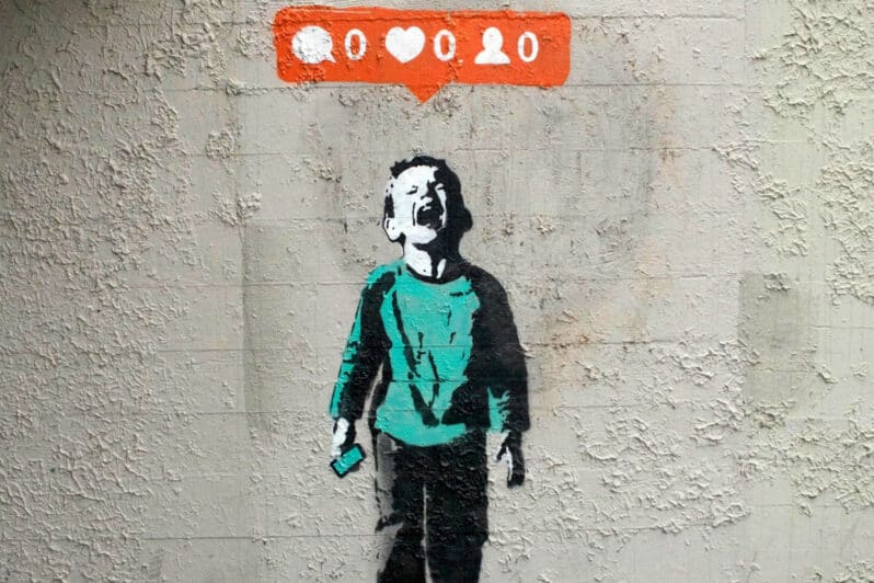 ''Nobody likes me', artwork by Banksy