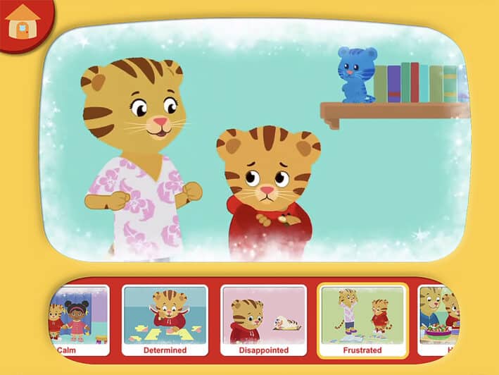 Visual: In-app image from Daniel Tiger's Grr-ific Feelings app, PBS Kids