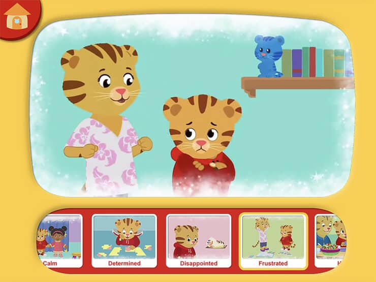 Visual: In-app image from Daniel Tiger's Grr-ific Feelings app, PBS Kids