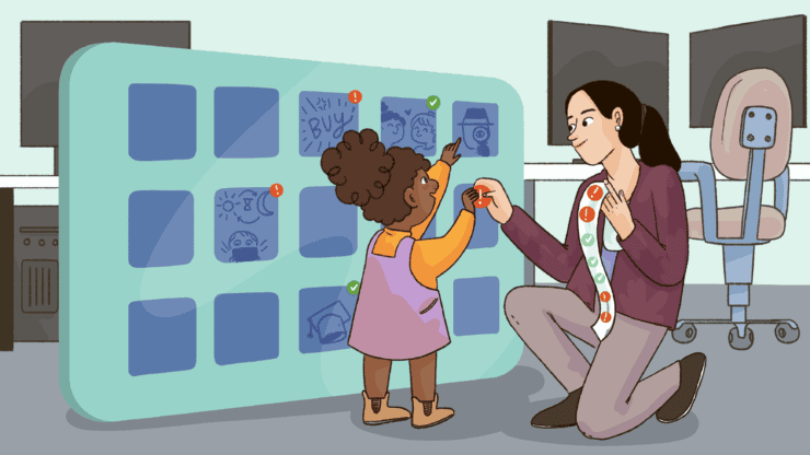 A computer scientist helps a child thrive with digital technology.